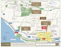 【現地案内図】
垂水駅前再開発エリア内に位置しています。小学校などの教育施設だけでなく、公園や児童館が充実しています。子育て世帯にもおすすめの立地です。お車でお越しの際はカーナビにて「神戸市垂水区日向2丁目3-13」をご登録ください。