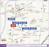 【現地案内図】
24時間営業のダイエー大和田店まで徒歩6分！毎日のお買い物にも便利な立地です。公園徒歩3分、保育園徒歩4分、小学校徒歩9分と、子育てファミリーにも暮らしやすいロケーションです。