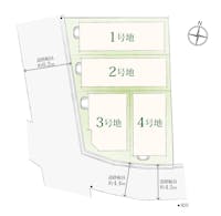 【全体区画図】
全4邸のアージュの新街区が誕生！西側公道約6.2ｍに接道◎