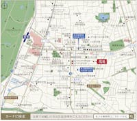 【現地案内図】
くずはモールまで徒歩14分！保育園や小学校、複数の公園が徒歩10分圏内にあり、子育て世帯にも暮らしやすい住環境です。お車でお越しの際はカーナビに「枚方市楠葉朝日2丁目17-17付近」をご登録ください。