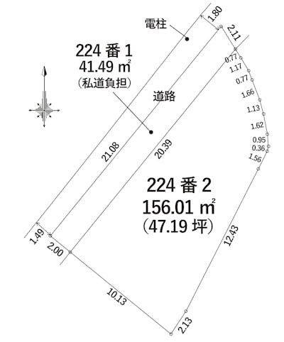 宝塚市川面六丁目　土地