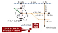 【路線図】
近鉄南大阪線「河内松原」駅まで徒歩15分！大阪市内にも軽快アクセスが叶い、通勤・通学にも便利です。