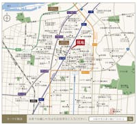 【現地案内図】
周辺には教育施設や買い物施設、公園が点在し、暮らしやすい環境が整っています。お車でお越しの方はカーナビにて、「大阪市旭区森小路2丁目19-14」をご登録ください。