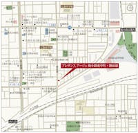 【現地案内図】
《JR京都線「西大路」駅まで徒歩9分！》七条小学校まで徒歩5分！幼保施設や中学校、大きな公園も徒歩13分圏内に揃い、子育てファミリーも暮らしやすい住環境です。