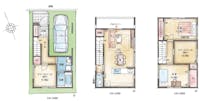 【8号地間取り図】
インナーガレージ付き、3階建ての住まい。SCLやリビング収納、洋室のワイドクロゼットなど充実の収納スペースを確保しています。リビングイン階段や対面式キッチンがご家族の自然なコミュニケーションを育みます。
【●敷地面積／50.62㎡●延床面積／101.29㎡（1階床面積／34.92㎡（内車庫面積約12.15㎡含む）、2階床面積／30.37㎡、3階床面積／36.00㎡)】※建売プランの為、プランの変更はできません。家具、車、自転車、植栽はイメージです。※床暖房、カワックは装備されておりません。