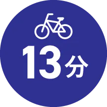 自転車13分