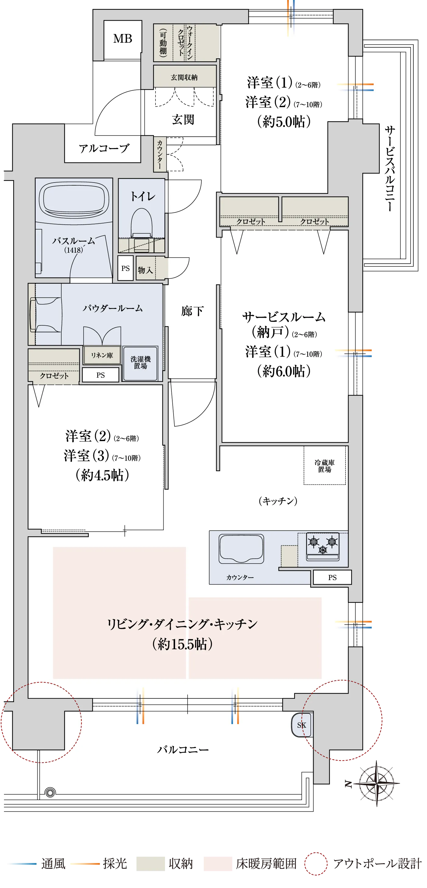 E-typeの間取り図