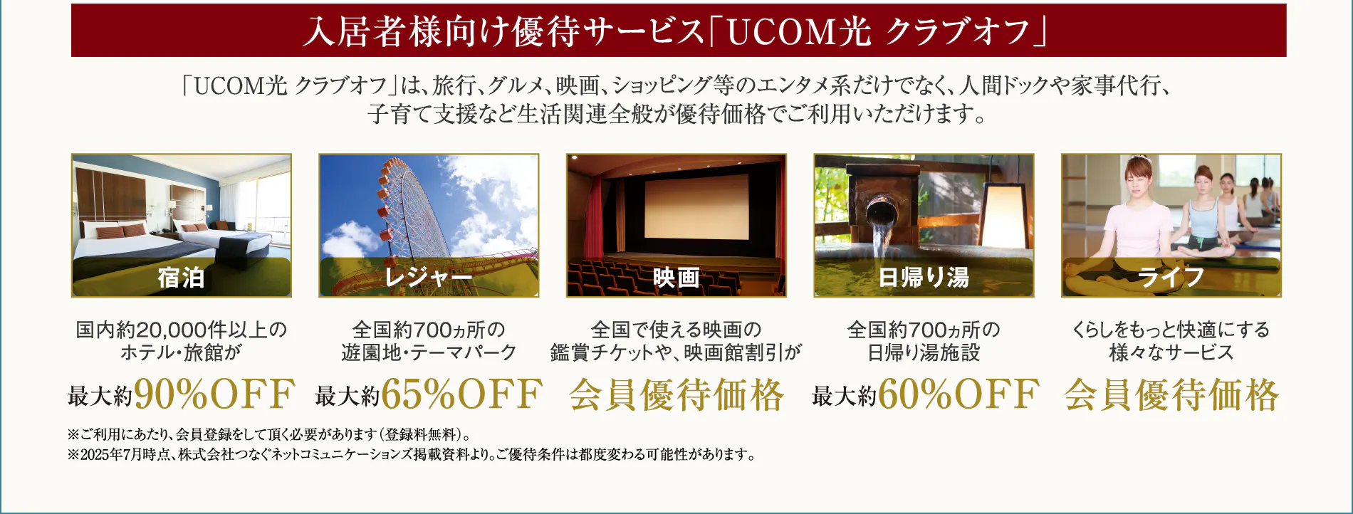 入居者様向け優待サービス「UCOM光 クラブオフ」
